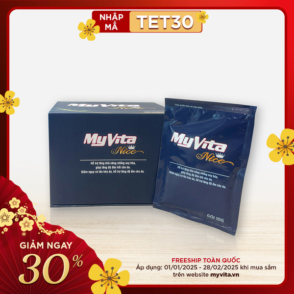 MyVita Nice: Collagen thuỷ phân hỗ trợ trẻ hoá làn da, làm đẹp