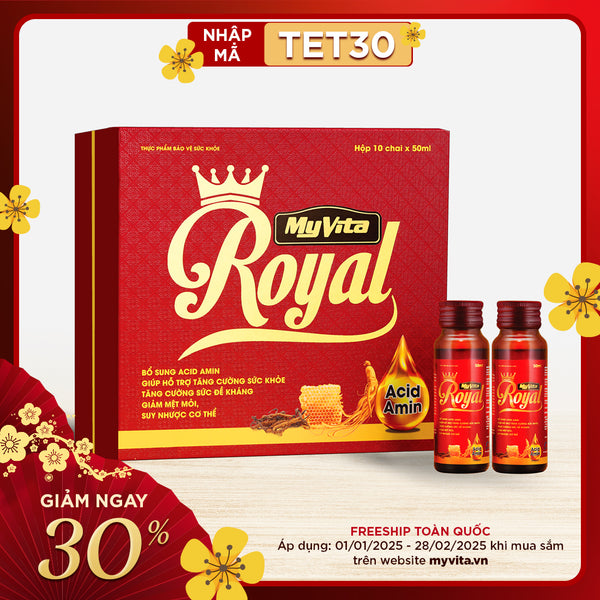 MyVita Royal: Nước uống tăng cường sức khoẻ từ thảo dược và Acid amin